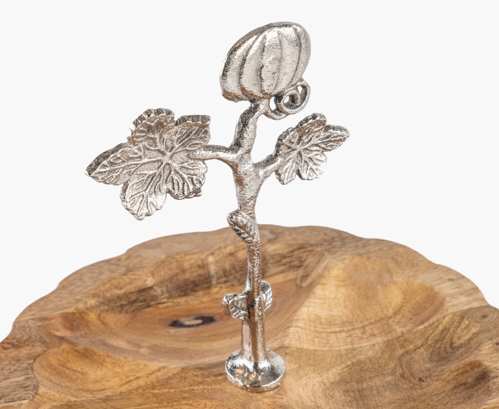2-Tier Cake Stand Natural Wood - 31x41 cm