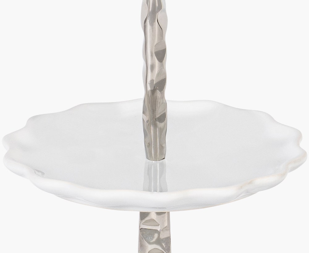 Nickel & White 3-Tier Cake Stand - 32x48 cm