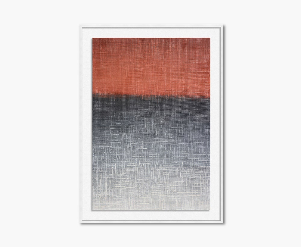 Grey and Orange Abstract Painting, 80*3.5*110 cm