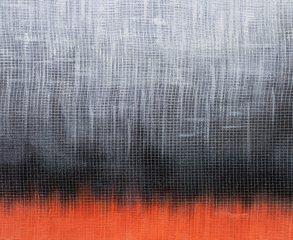 Abstract Painting GRY/OR 80x3.5x110cm