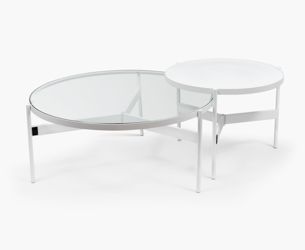 Amy set of 2 nesting table white