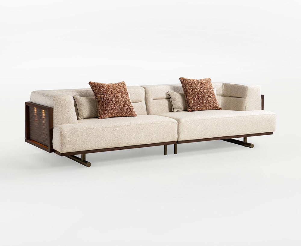 Andrew 4 seater 274x101x70 cream