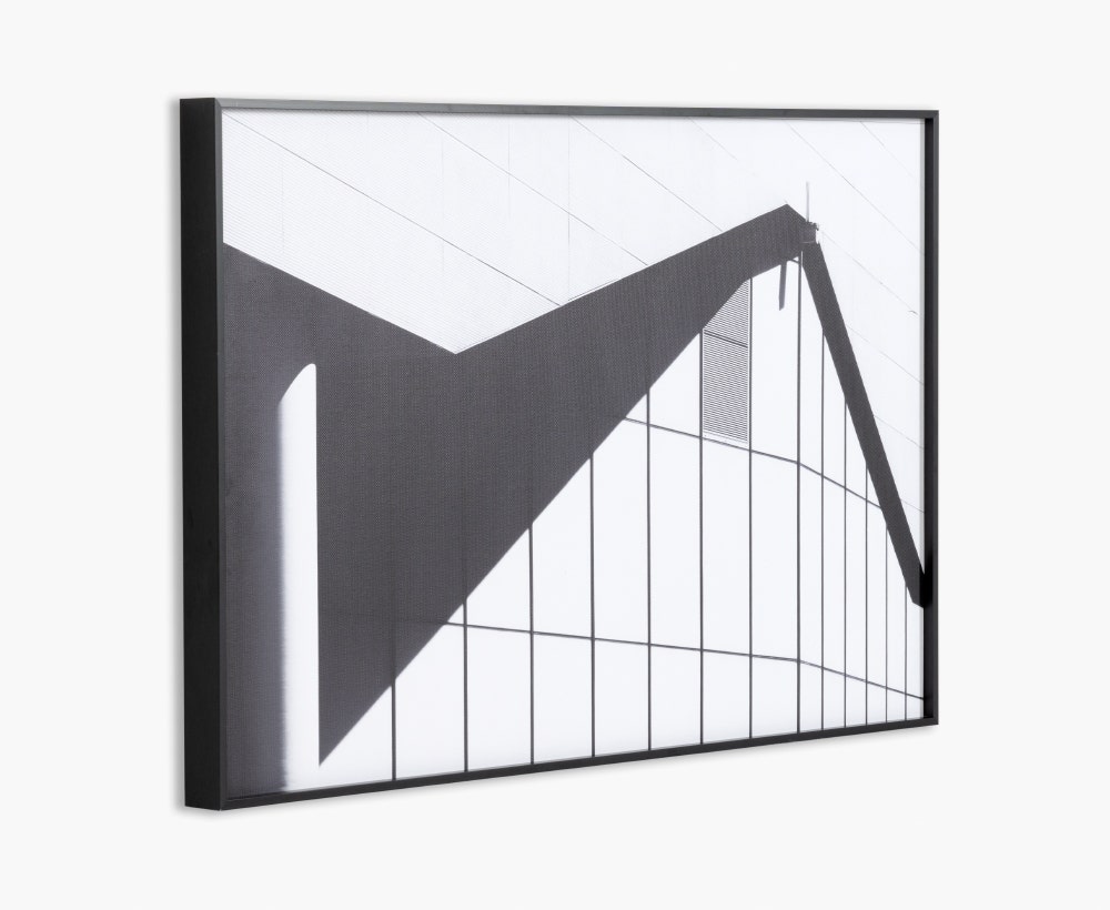 Architectural Lines Art Print WH/BLK H45