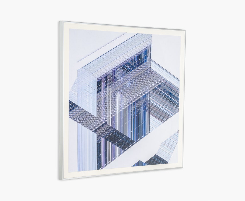Modern City Art Print WH/BL 80x80cm-51