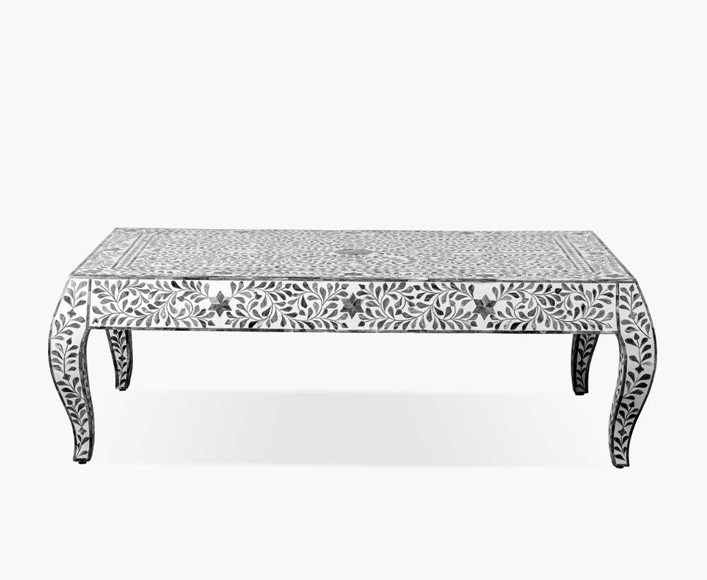 Black white coffee table discount