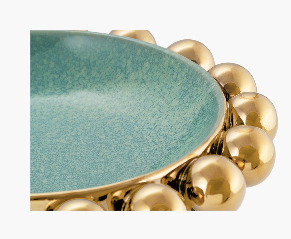 Bowl Green-Gold 23cm