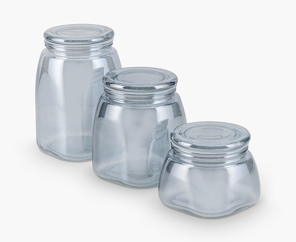 Glass Candy Jar Set of 3