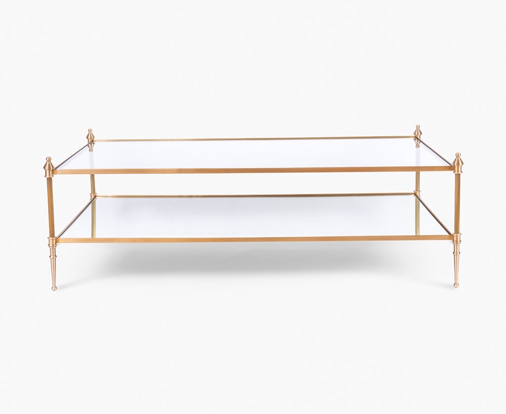 Casey coffee table140x80x43antique gold