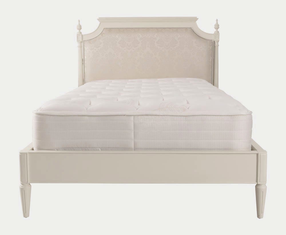 Upholstered Queen Bed in White for Bedroom Decoration