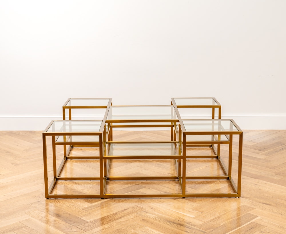 Matrix Gold Coffee Table for House Decoration