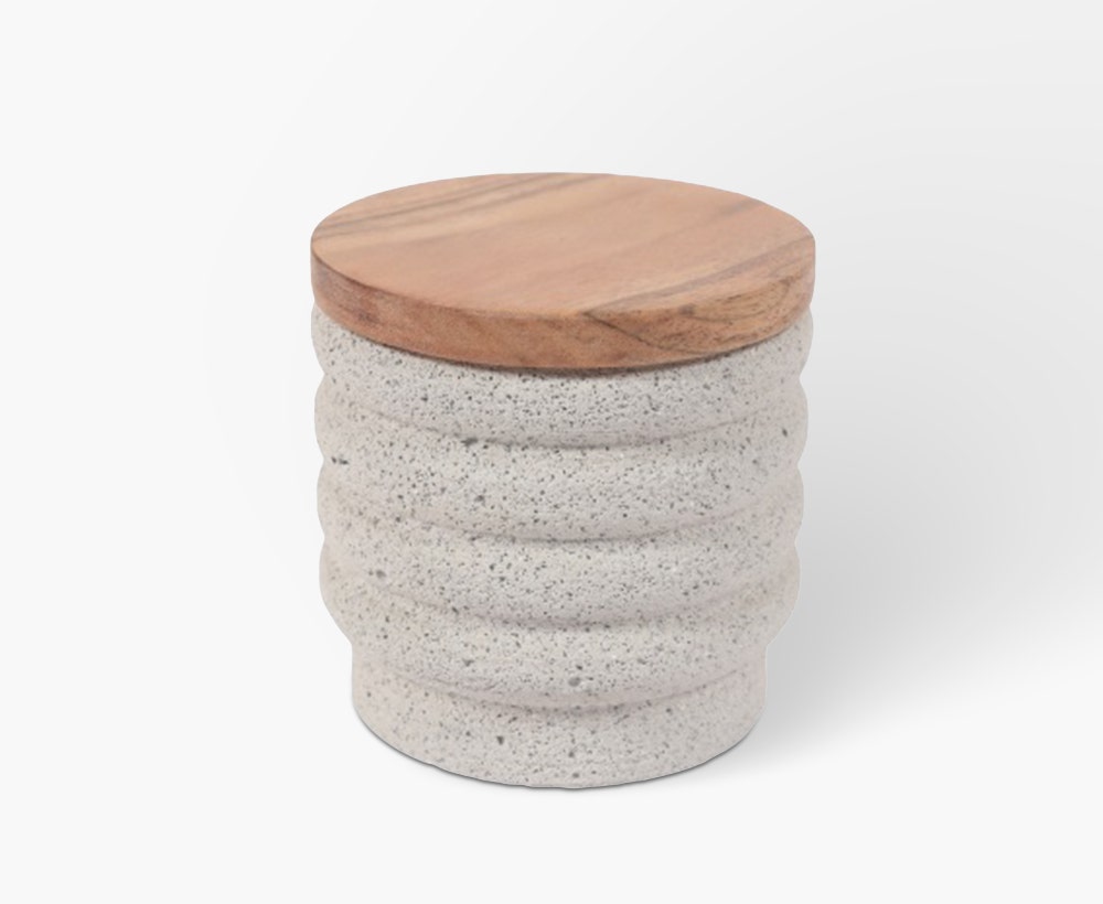 Marble Condiments Jar - 10x10 cm