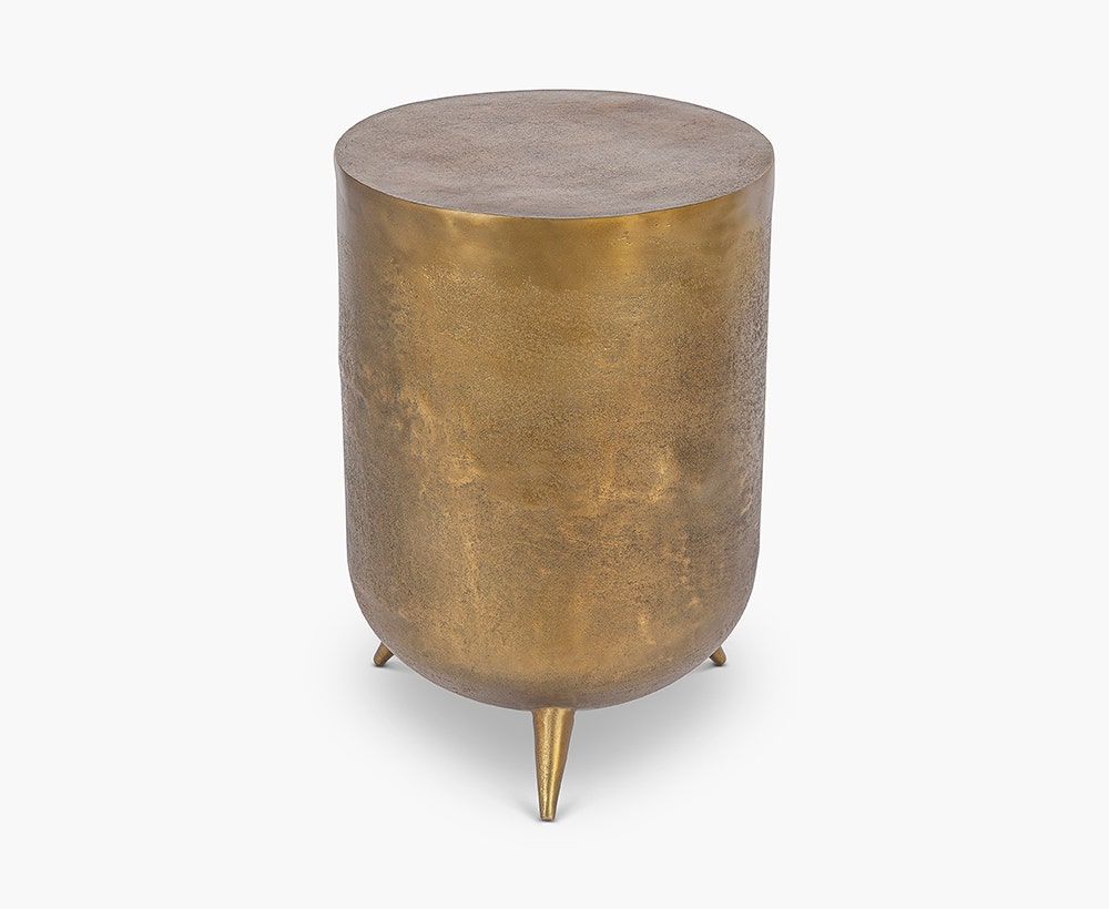 Brass metal on sale side table