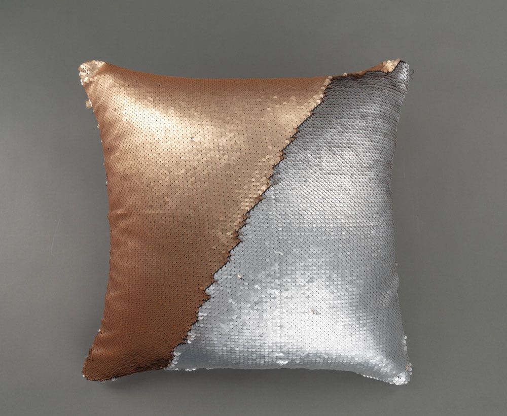 Sequin Silver and Gold Cushion Cover for Bedroom Decoration