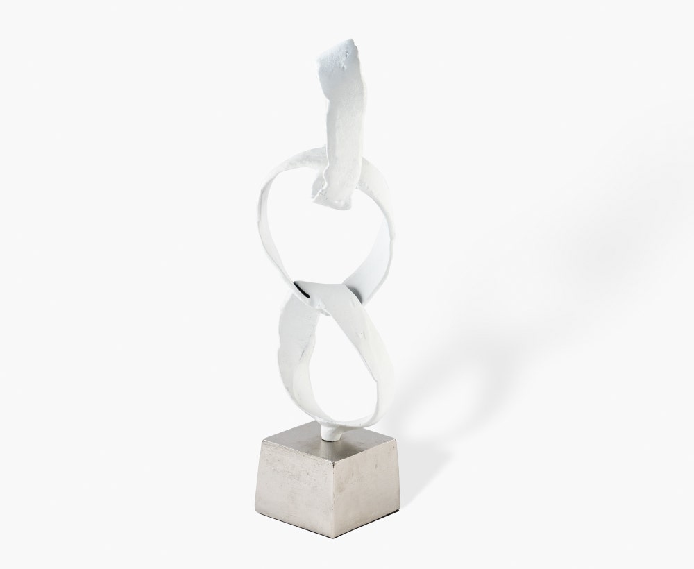 Deco Object NKL/Shiny WH 15x15x55cm