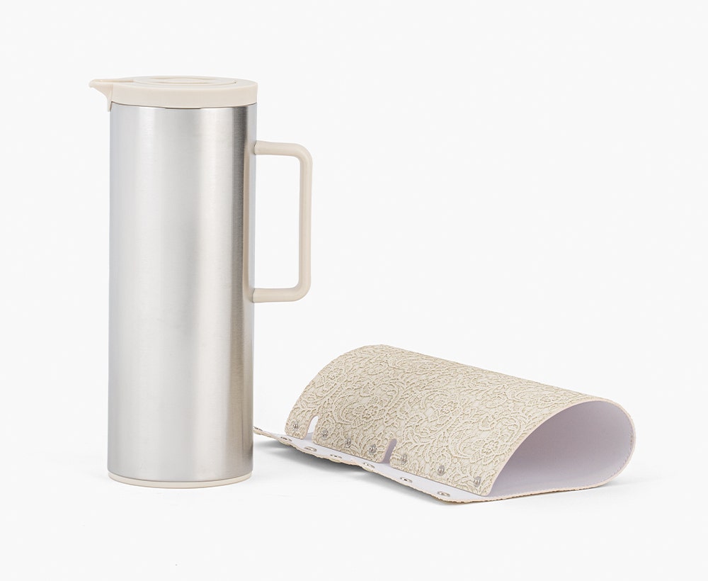 Dentelle Beige Lace Flask - 1L
