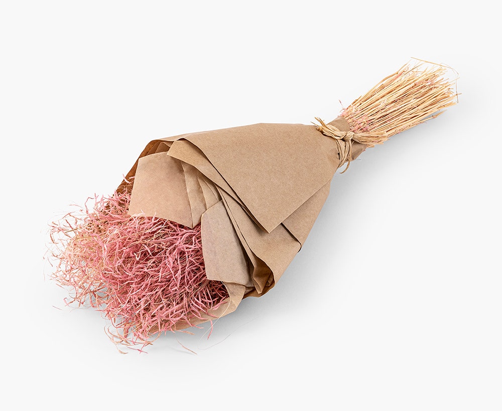 Lavender Dried Muni Grass Bouquet, 50 cm