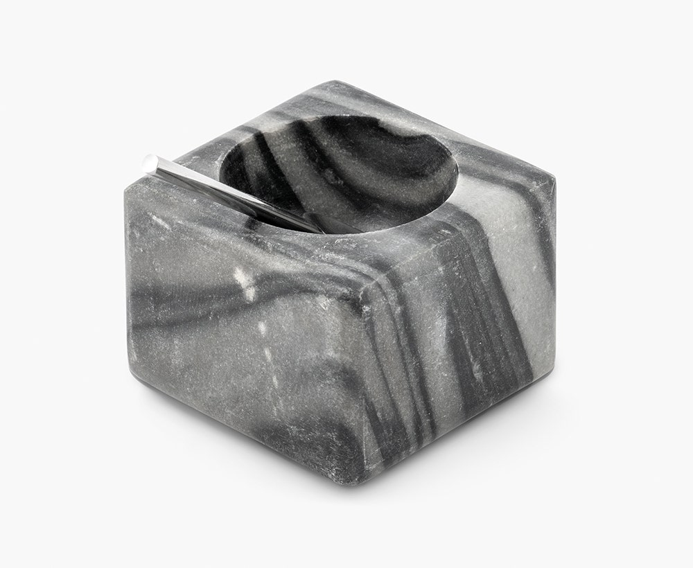 Emory Grey Condmnt Bowl With Spoon