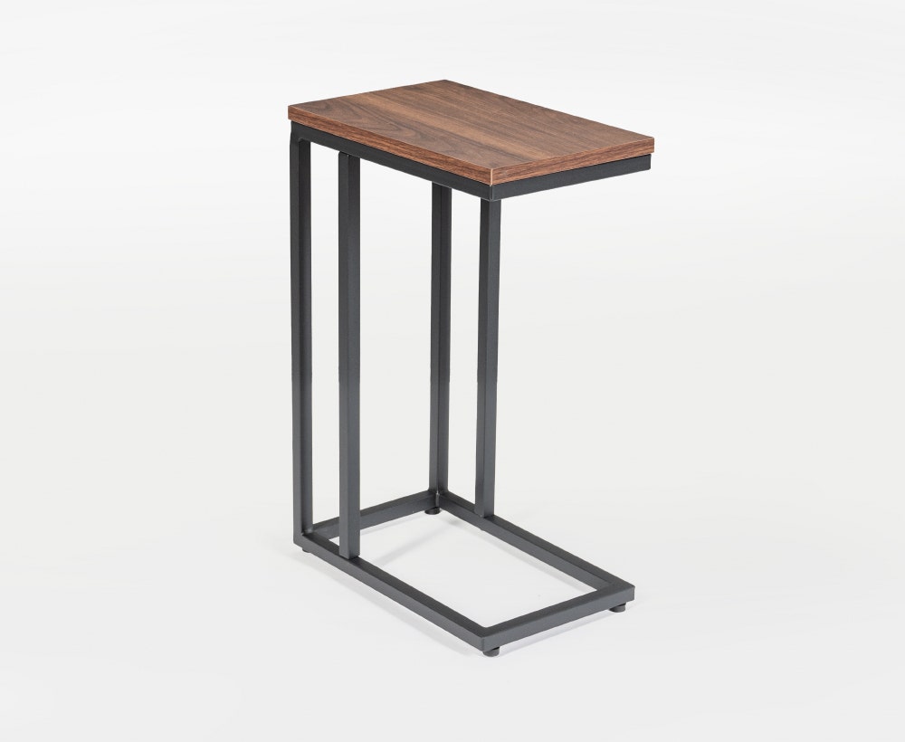 Black wood top side tables