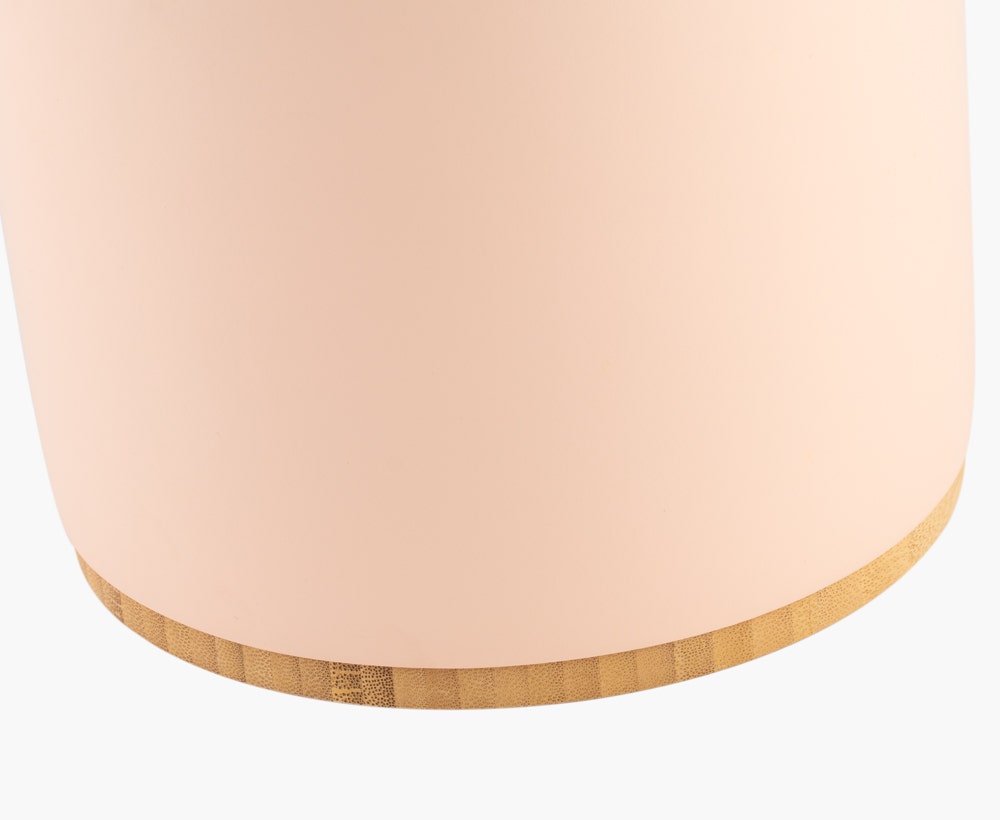 Faye Bath Waste Bin Peach/Lt.WD 20x25cm