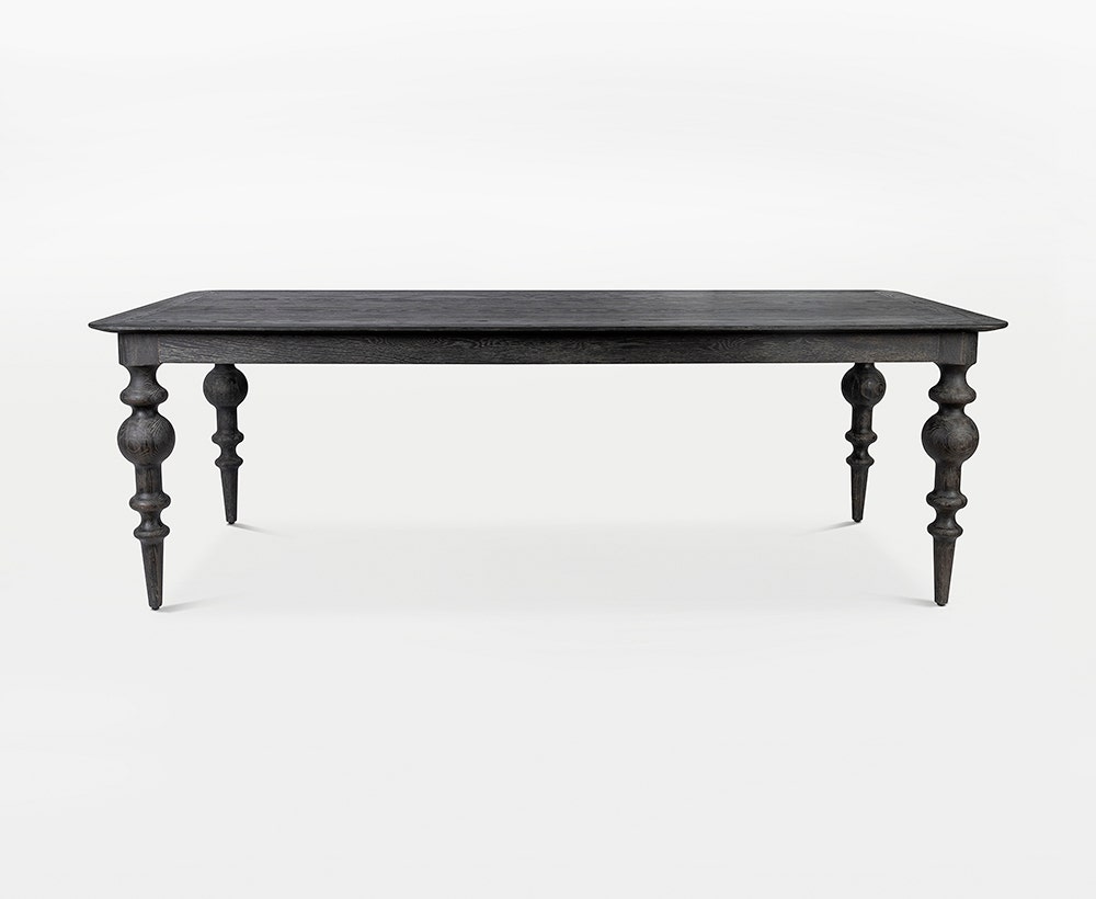 Felix Black Brown Dining Table with Oak veneer, 240*110*78 cm