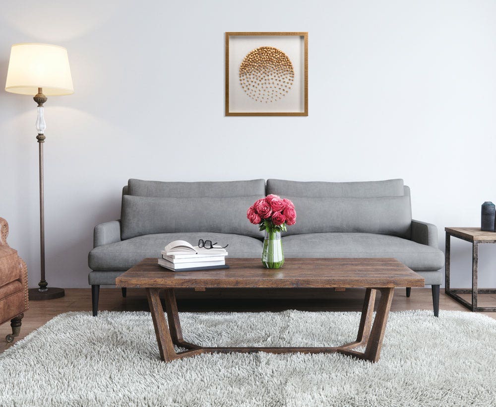 Shadow box sofa table sale