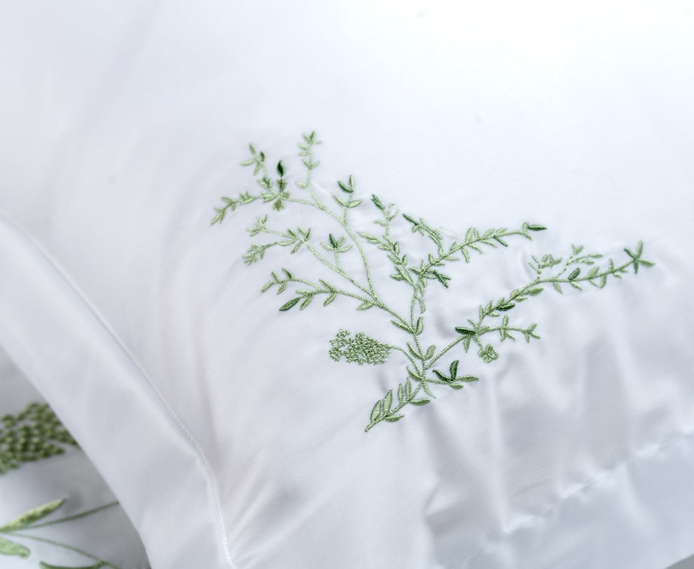 S/6 Duvet Cover Gabor WH/GRN 260x240