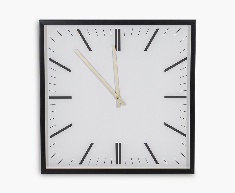 Garrick Off White and Black Wall Clock, 53*6 cm 