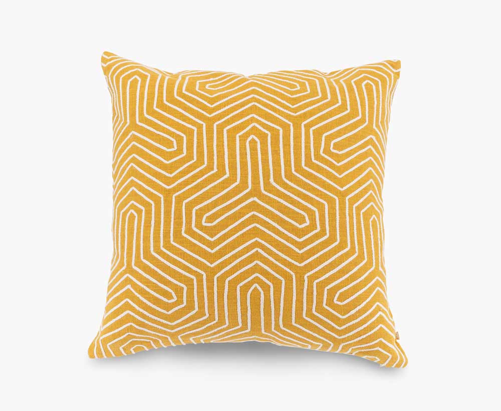 Yellow discount geometric cushion