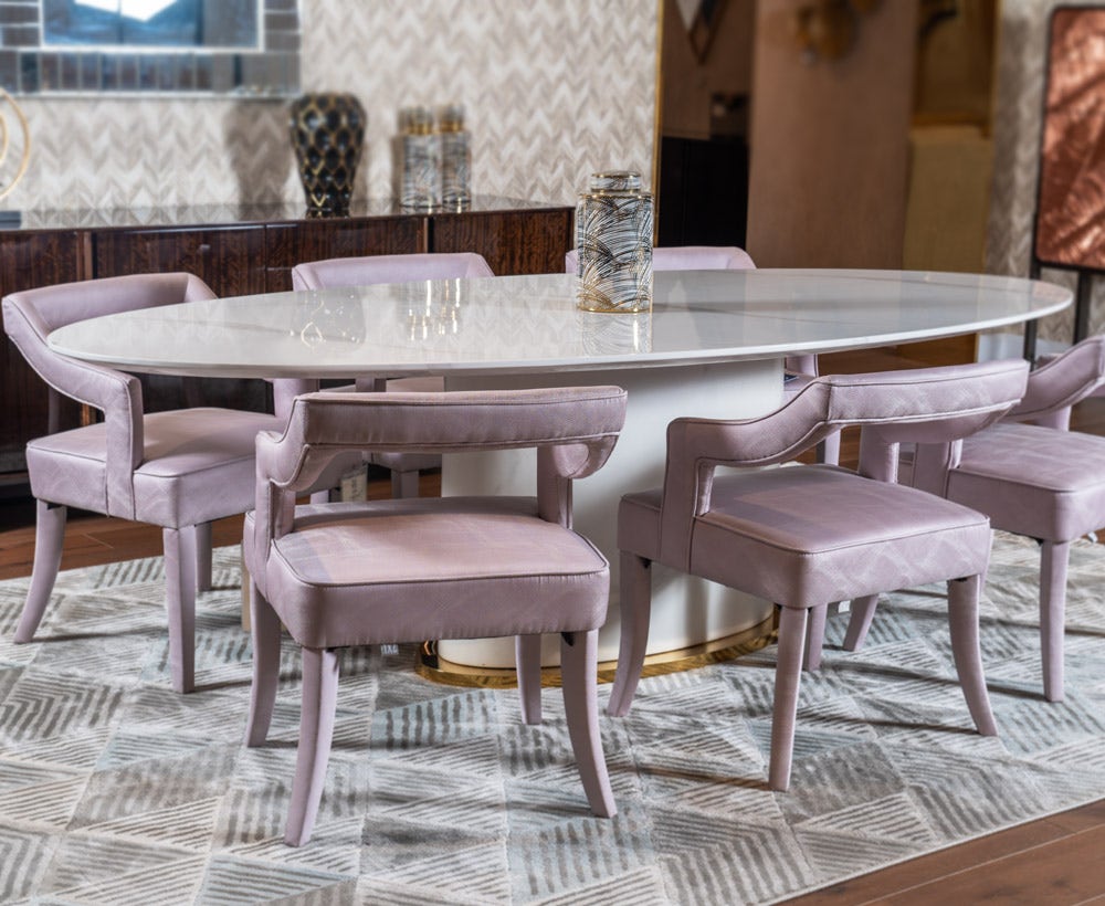 Gold and white dining set clearance