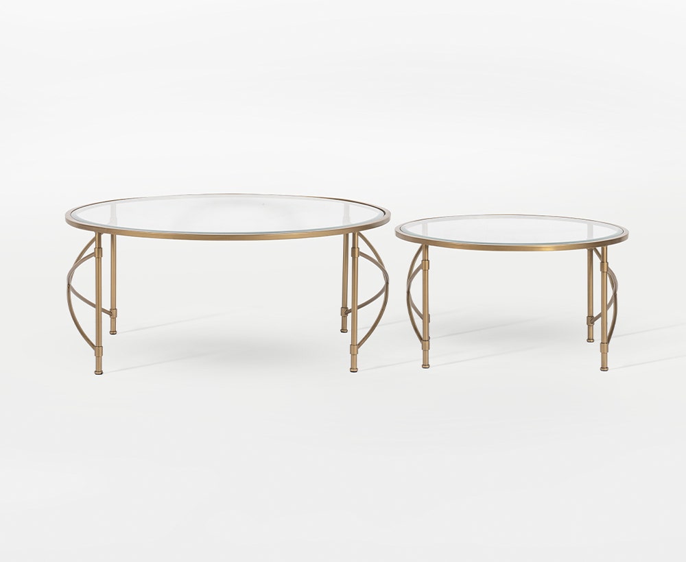 Glass and bronze coffee table hotsell