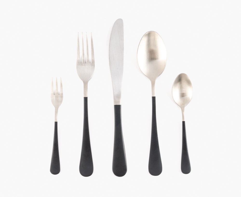 Irish Matte Silver & Black Tea Spoon