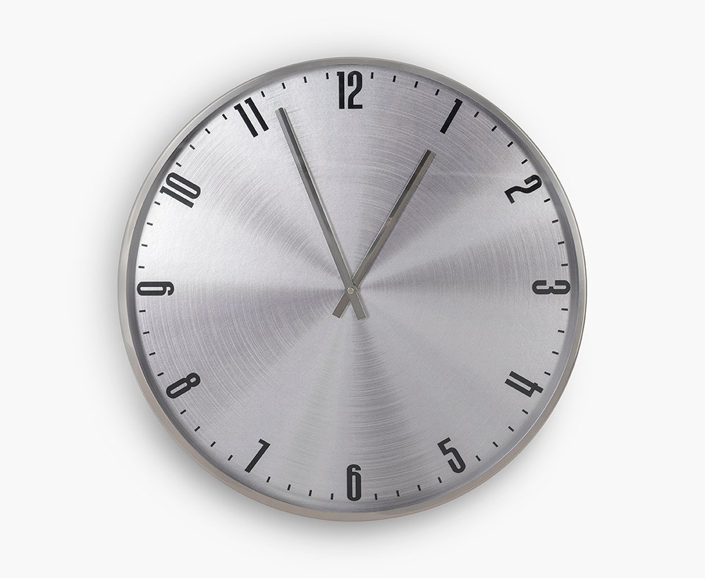 Jewel Pewter Grey Wall Clock, 53*6 cm