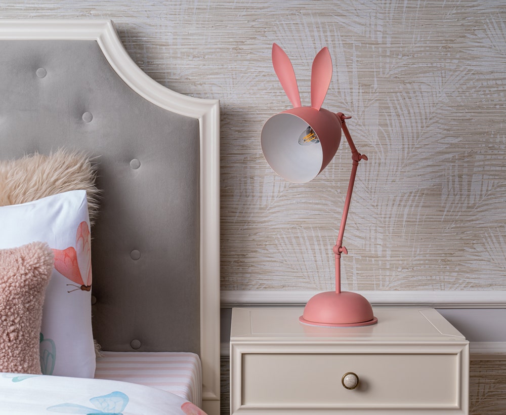 Kids Table Lamp E27 PINK 36x23.5x70cm