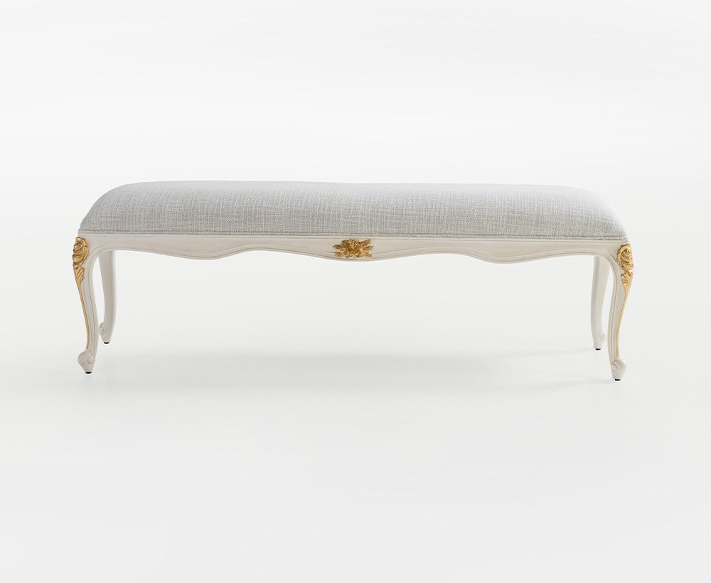 Krista bench 150x45x50 white gold