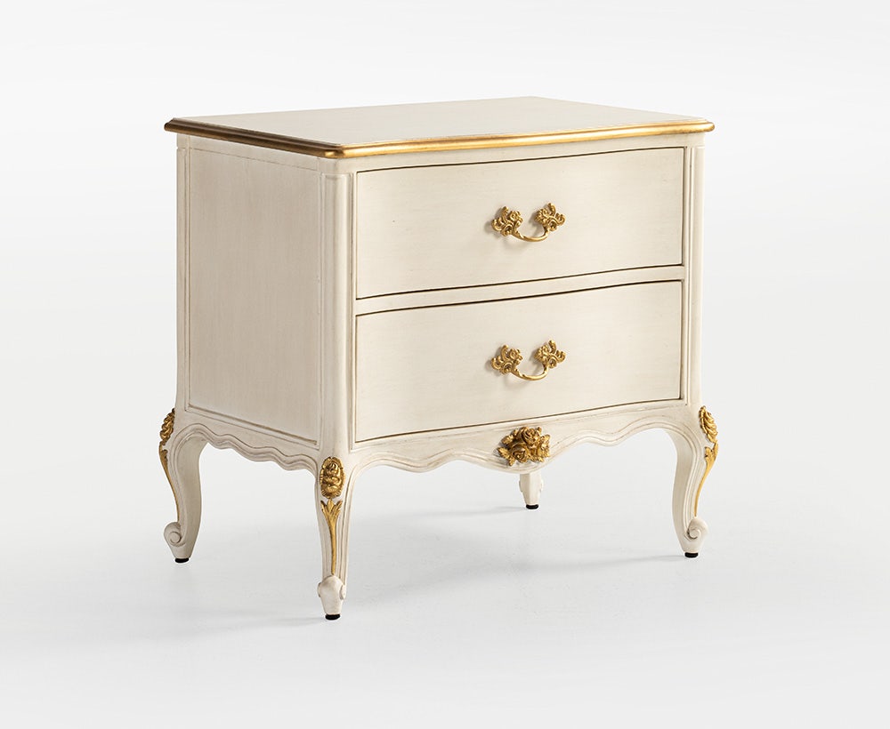 Krista nightstand 70x45x65 white gold