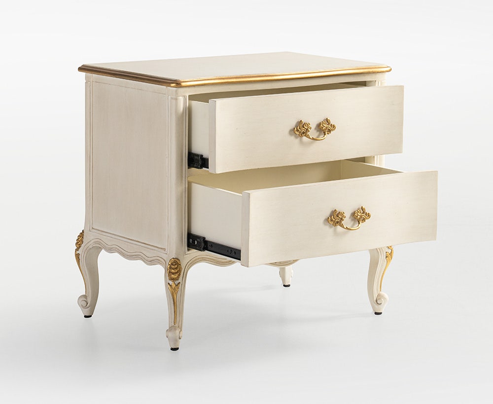 Krista nightstand 70x45x65 white gold