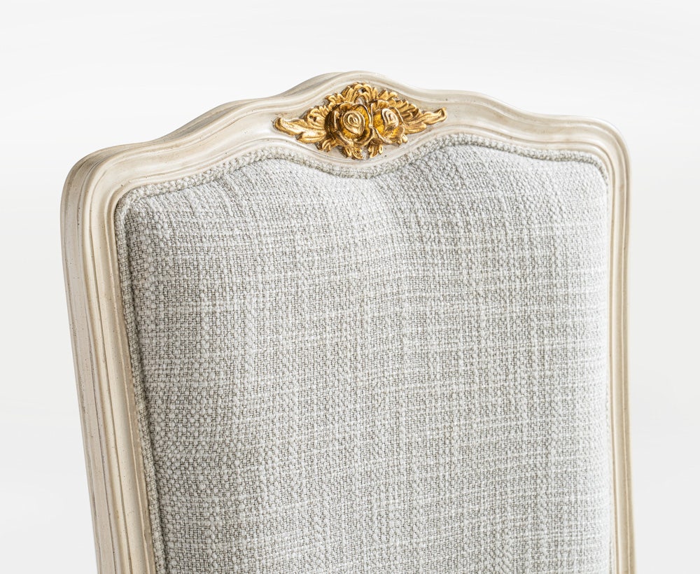 Shop Krista vanity chair 48x53x94 white gld Online in UAE 2XL Home