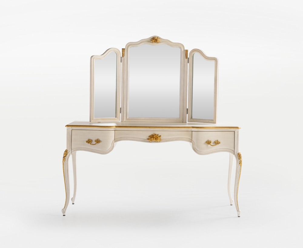 Krista vanitymirror 150x52x156white gld