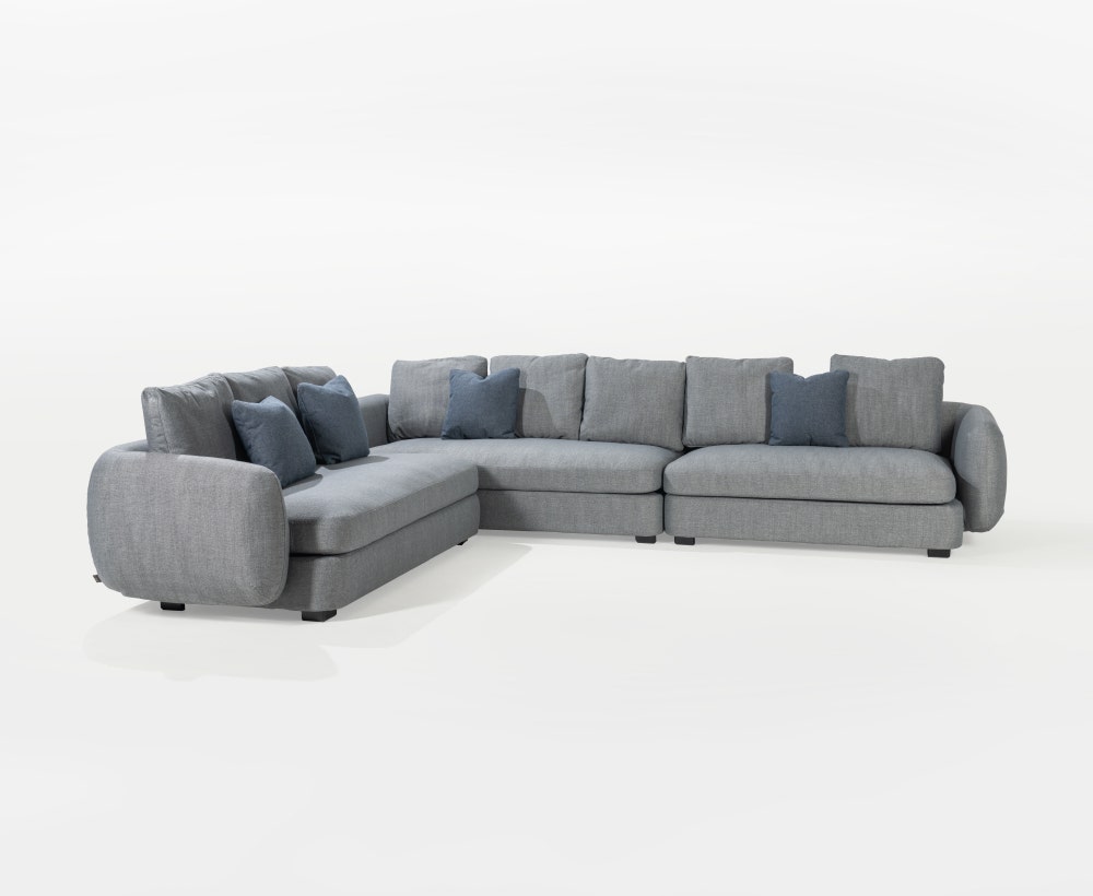Leah corner sofa 545x105x85 light grey