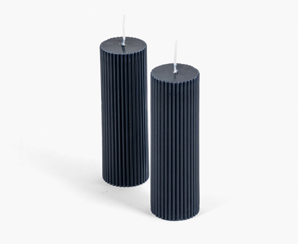 Set of 2 Low Pillar Candle