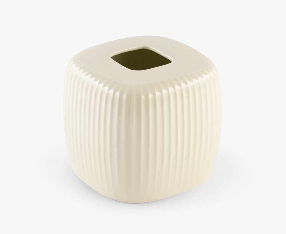Margrete Bath TissueBox Cvr Pale YL16x15