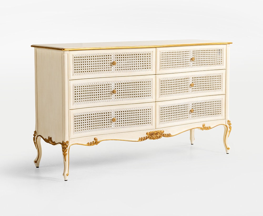 Monterra dresser 150x52x90 white/gold