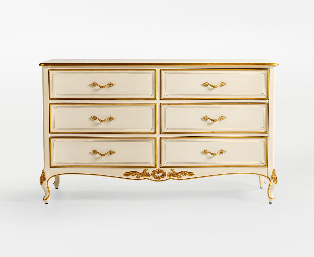 Natasha dresser 150x52x90 white/gold