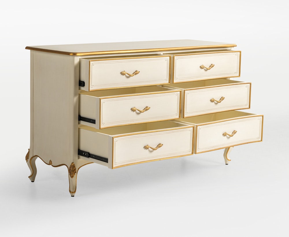 Natasha dresser 150x52x90 white/gold