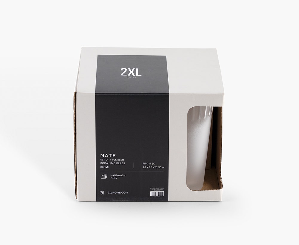 Nate 4-Piece Glass Tumbler Set - 330 ml