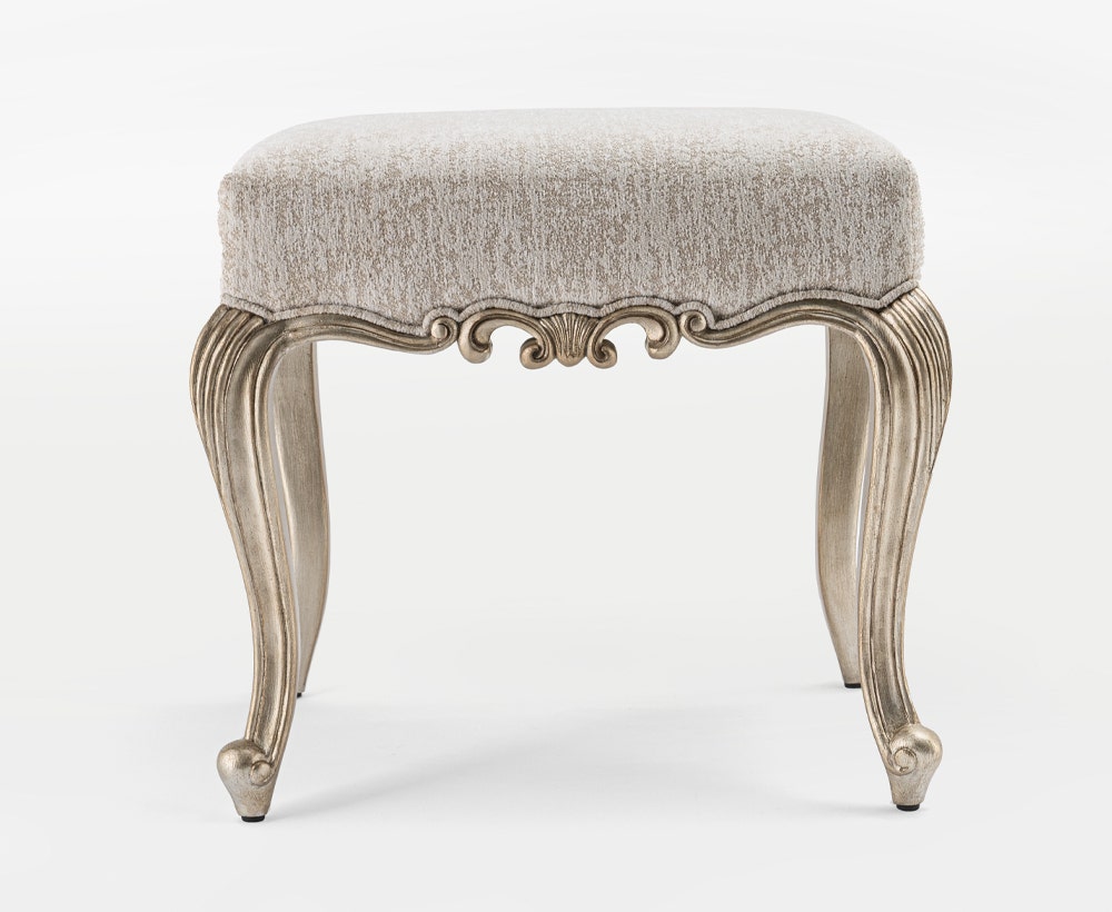 Paloma Stool-Antique Silver