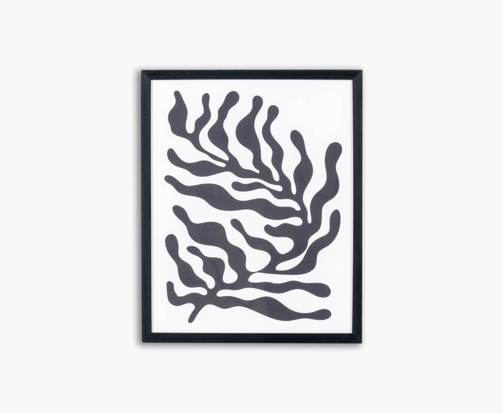 Framed Art Plant W/Sun BLK/WH42.6x52.6cm