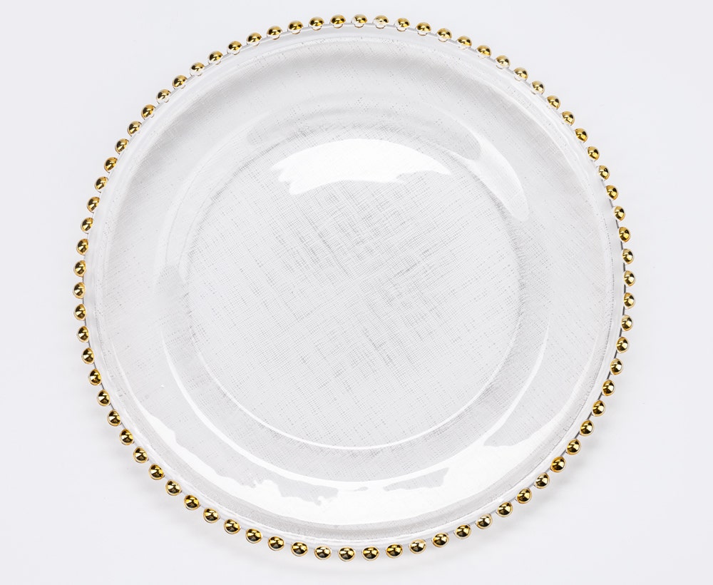 Beaded Charger Plate for Table Setting