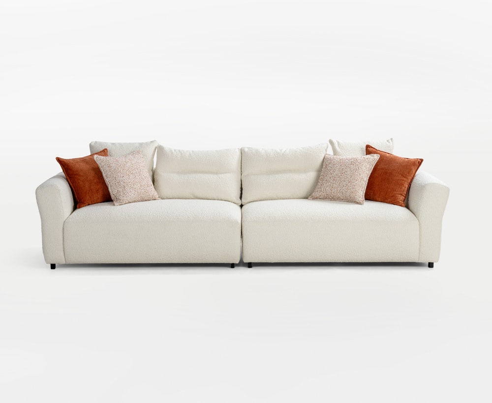Raquel 4 seater 306x102x66 cream