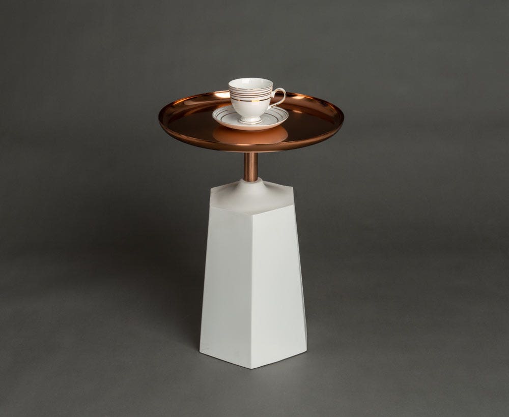 Copper hot sale side table